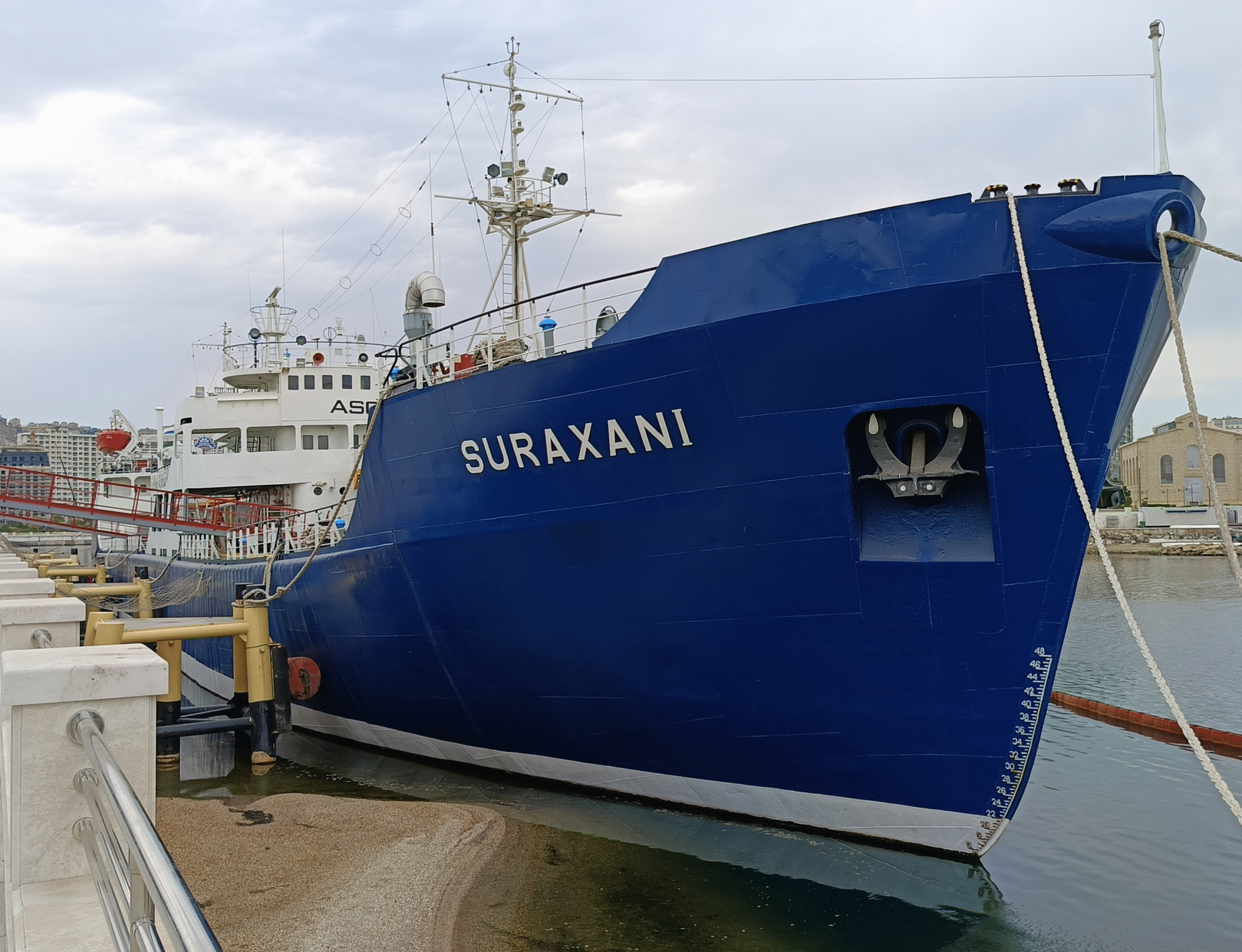 The Surakhani ship anchored in Baku, Azerbaijan